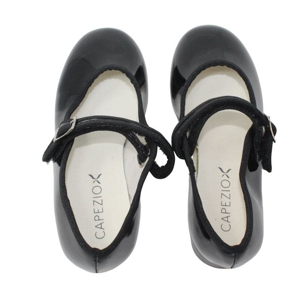 Capezio Child 3800C 13W Black Patenlite Mary Jane TeleTone Tap Shoe - Picture 3 of 9